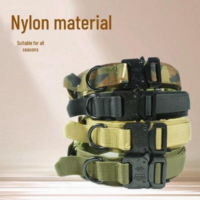 Premium Adjustable Nylon Tactical Dog Collar for Outdoor Training