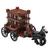 Toy Building Block 8-Year-Old Small Particles Assemble And Build Creative Scene Ancient Figurine Prisoner Carriage