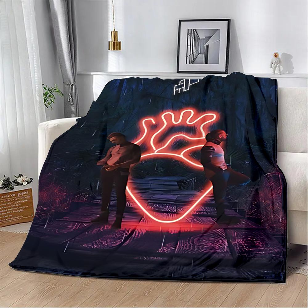 Printed Blanket Picnic Blankets Rapper PNL QLF Singer Warm Blanket Soft and Comfortable Blanket Home Travel Birthday Gift