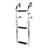 Stainless Steel 3 Step Folding Boat Ladder 2+1 Steps Portable Swim Ladder Telescoping Stepladder for Marine Yacht Boat and More