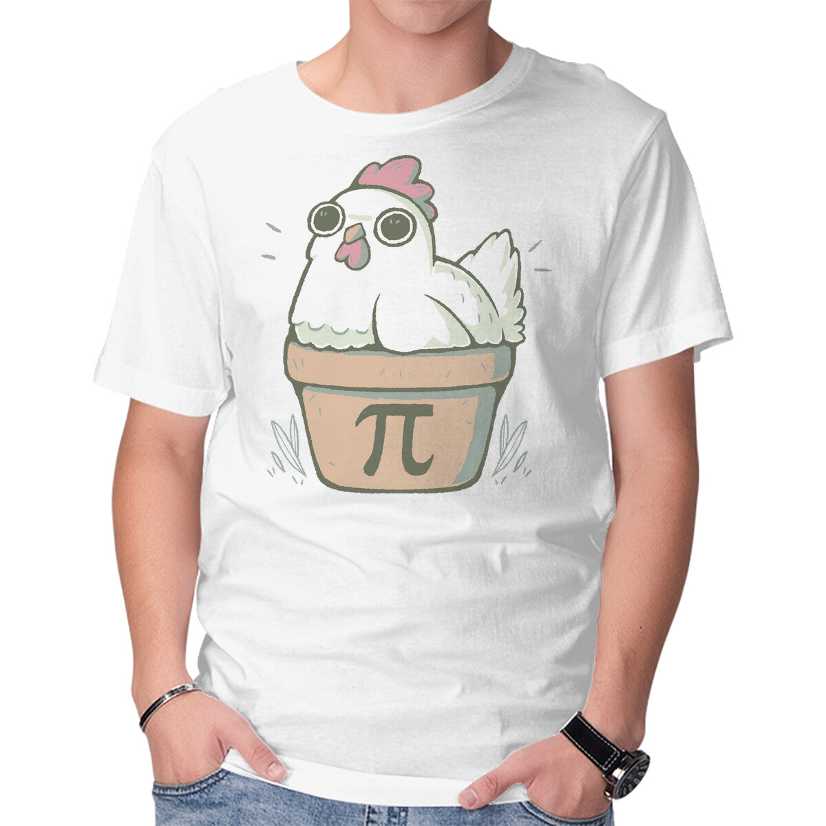 Unisex Crew Neck T-Shirt Chicken Pot Pi Graphic Short Sleeve Casual Tee XXXL