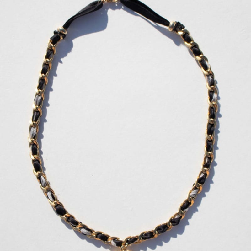 Luvinball Heart Ribbon Chain Necklace