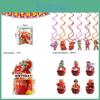 Set Petrecere de Ziua de Naștere Turning Red Cu Decorațiuni Adorabile de Desene Animate Și Surprize