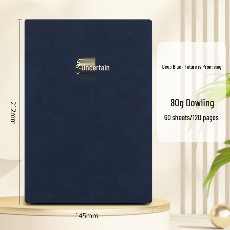 Custom Logo Business Laptop Gift Set: Sheepskin Notebook & Office Essentials 64 sheets, 128 pages
