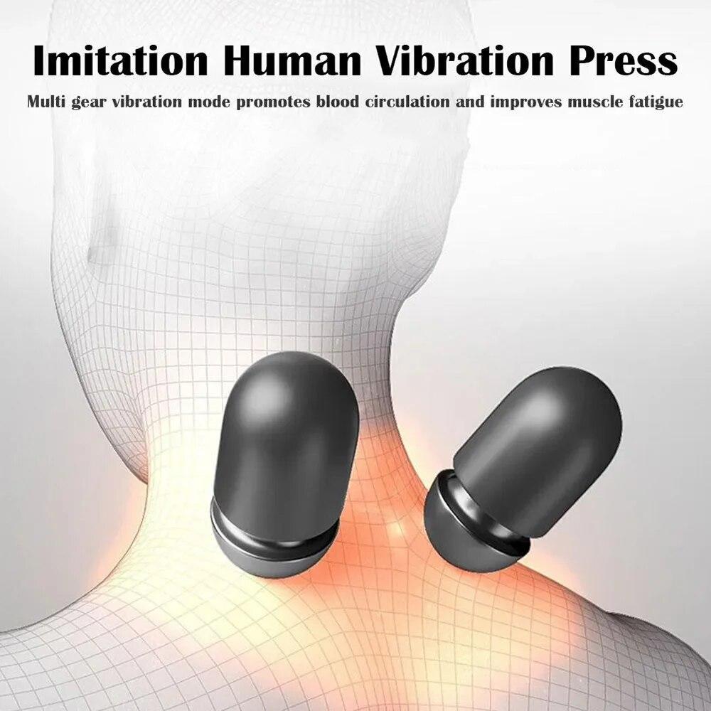 Electric Massager Cervical Pillow Memory Foam Neck Guard Hot Compress Vibration Multifunction Neck Massage Help Sleeping Memory