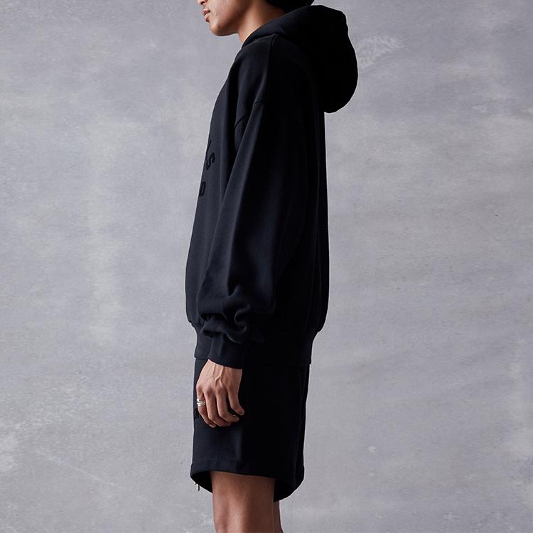 Fear of God Essentials SS23 Arch Logo Hoodie Jet Black Men 192SP232050F