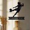 Customizable Soccer Player Wrought Iron Wall Art Modern Home Decor Sports Gift
