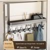 Drill-Free Over-the-Door/Wall Hook Rack with Double Storage - 40cm Arm