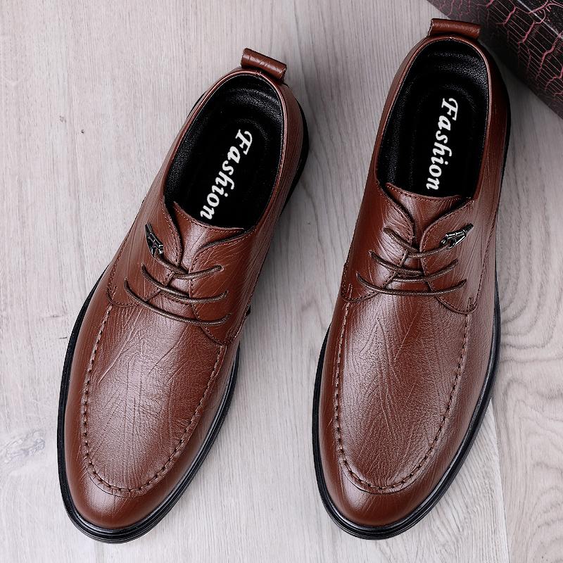 New Arrival Business Casual Shoes Men Lace Up Formal Dress Footwear Genuine Leather Male Oxford Shoes Wedding Party Derby Shoes