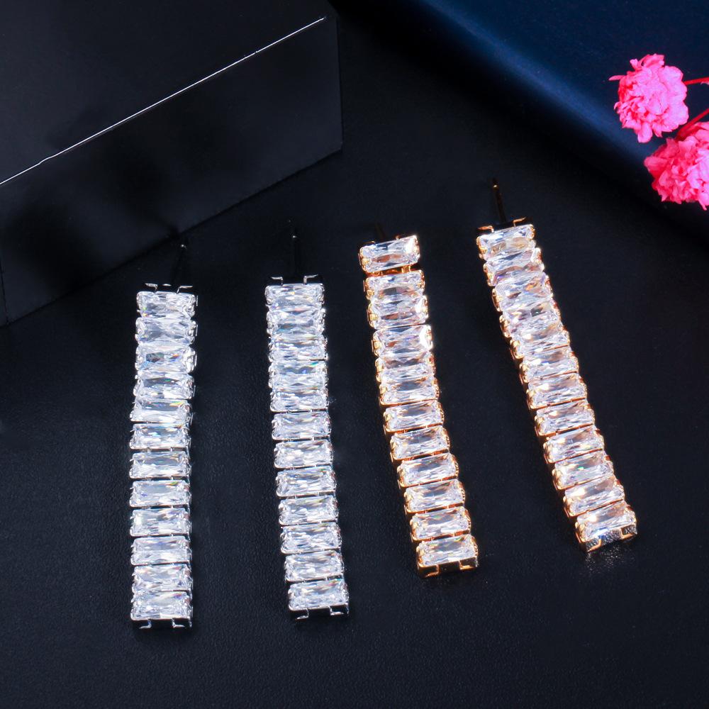 Popular Accessories Zircon Necklace Earrings Set Chain Wedding Dress Wedding Accessories