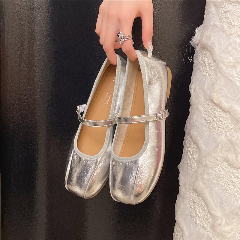 Summer Evening Wind Mary Jane Shoes Single Shoes Women'S French Ballet Skirt Doudou Shoes New Flat Temperament Matching