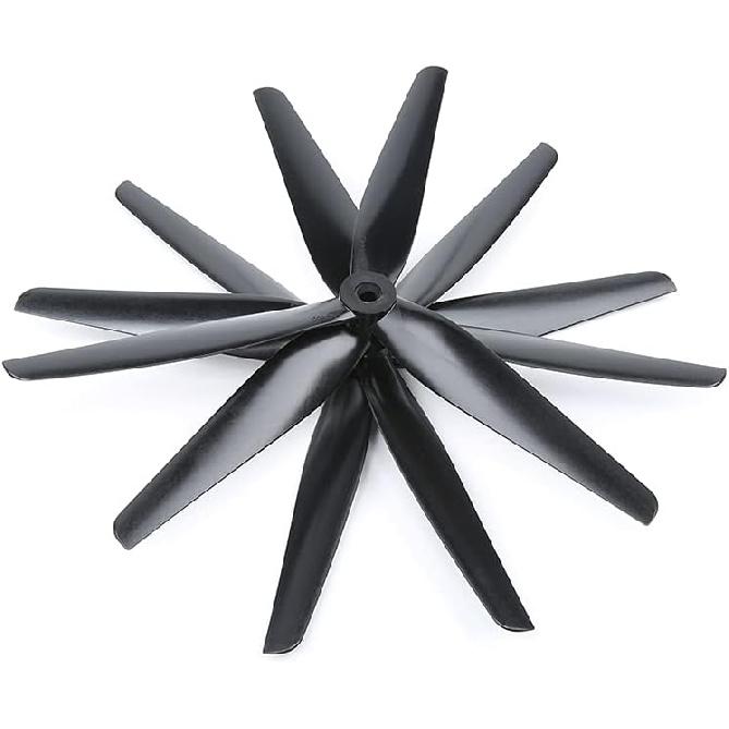 4pcs HQ Macroquad Prop 8X4X3 Tri-Blade Propeller 8 inch CW CCW Propeller Black-Glass Fiber Nylon for RC FPV Drone Quadcopter