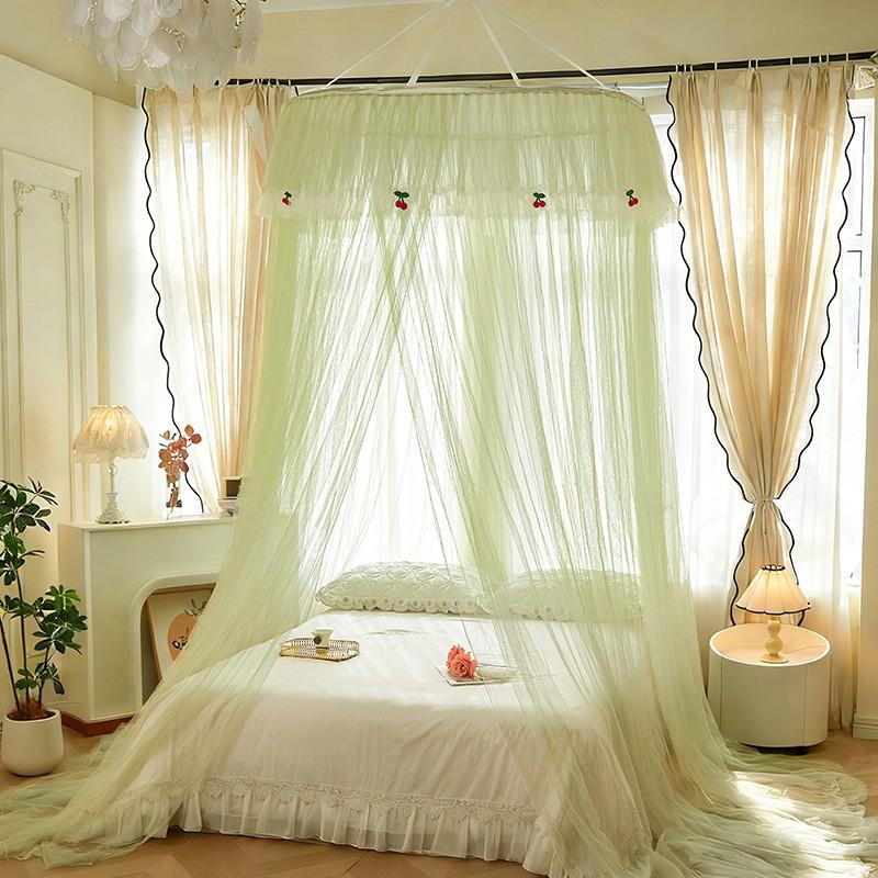 Elegant French-Inspired Dome Mosquito Net With Fine Mesh Foldable Hanging Canopy Bed No Installation Required