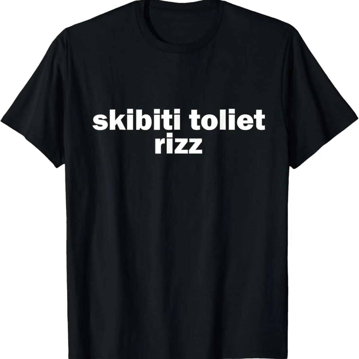 

Funny Viral Influencer Brain Rot Slang Skibiti Toilet Rizz T-Shirt XXXXXL