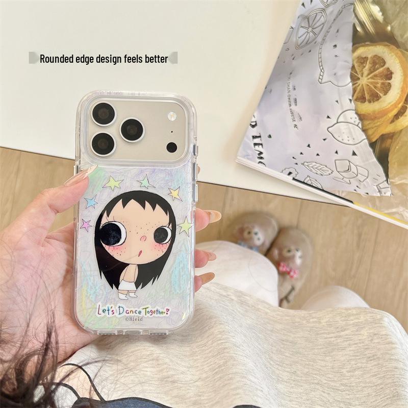 

Graffiti Star Cute Big Head Little Jade iPhone 17/16 Pro Max/15/14 Premium Phone Case Apple 13