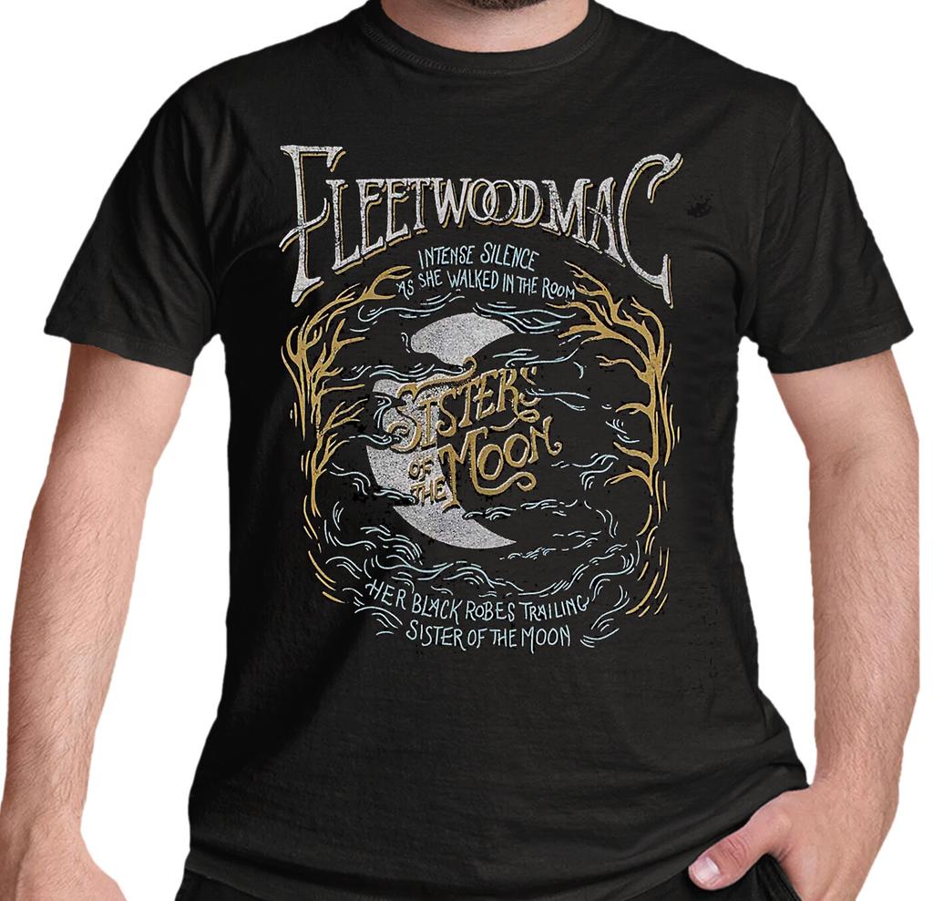 Fleetwood Mac T Shirt Sisters Of The Moon Black Rock Logo New