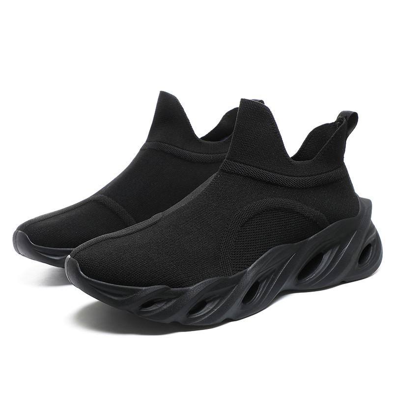 Trend Red Men's Running Shoes Knit Platform Blade Sneakers For Men High Top Socks Slip-on Walking Shoes Women tenis masculino