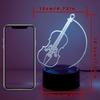 3D violin night light seven color touch night light suitable for bedroom and study  recording studio decoration and perfect gift