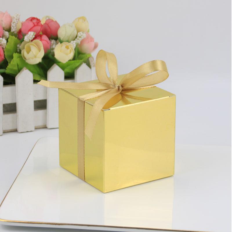 European Square Candy Box, Multi-Color Square Happy Candy Box 7.6 Cm Solid Color Large Square Box