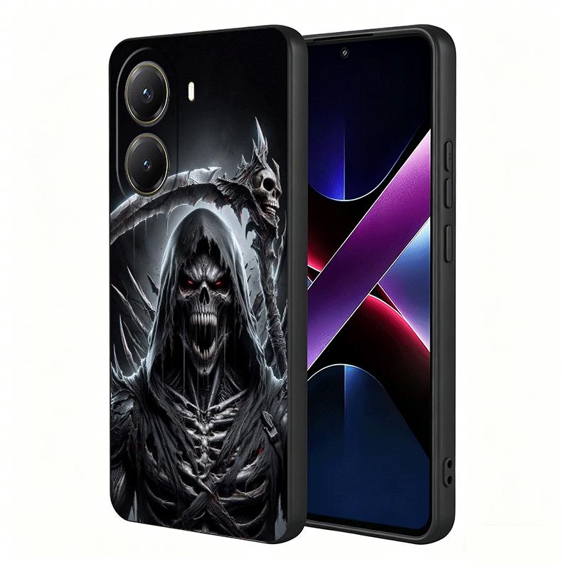 Death Grim Reaper Skull Scythe Soft Phone Case for Xiaomi Poco X5 X6 X7 X8 Pro Max X3 F7 F8 Ultra M8 M7 M6 M5 Redmi 15 15C 14C 1