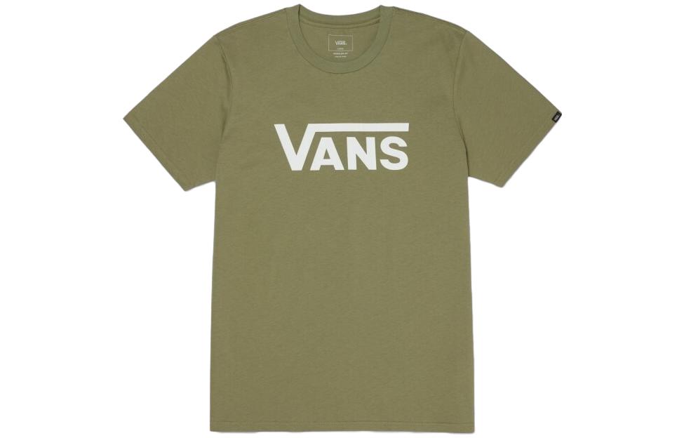 Vans T Shirts Unisex Green Crew Neck Moderate Straight Fit VN0A4MM6TD8 M