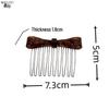 Elegant Acetate Bow Hairpin with Comb for Stylish Bangs and Flyaway Control