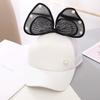 Mesh Breathable Kids Sun Hat Big Bowknot Children Peaked Caps Cute Girls Baseball Cap
