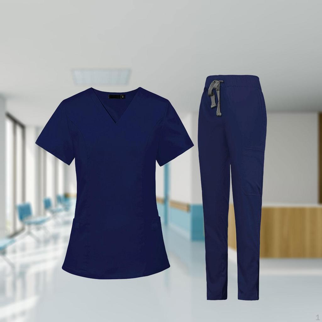 Nursing Uniforms Scrub Set Nurse Workwear Top Pants Female Work Clothing suits