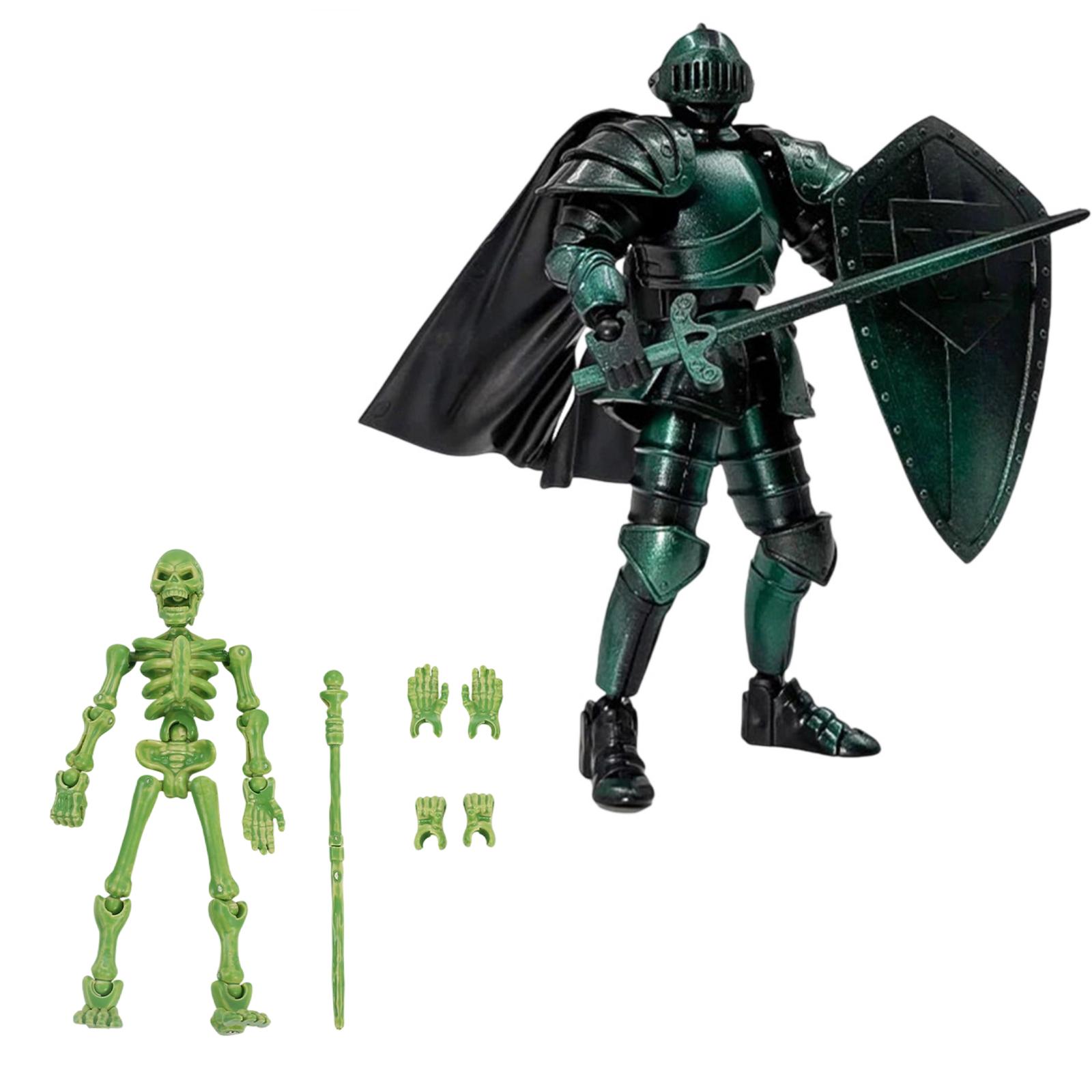 T 13 Action Figures Set,Assembly Required Movable T 13 Medieval Knight Action Figures Skeleton Knight Action Figures красный