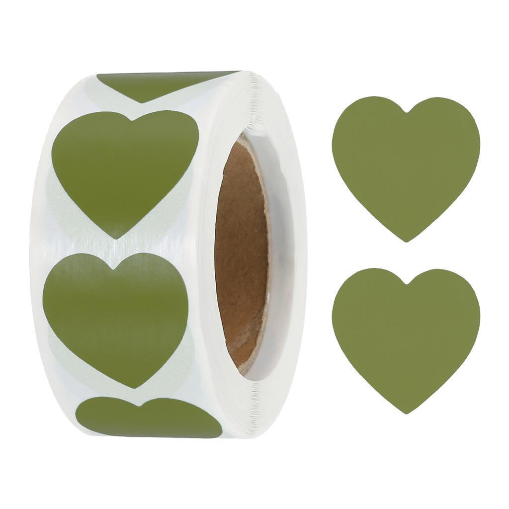 500/1000Pcs Heart Shaped Sticker 1Inch Self-Adhesive Love Label Heart Decorations Stickers for Envelope Valentine Day Wedding