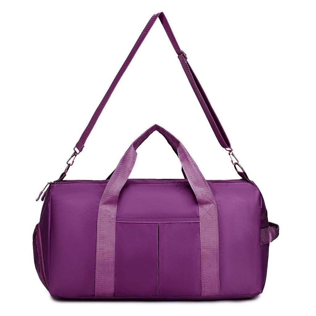 Women's Large Capacity Sports Yoga Bag with Shoe Compartment - Dry/Wet Separation, Solid Color, Ideal for Travel and Gym