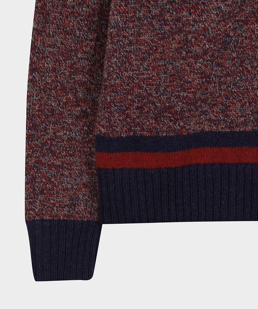 BROOKS BROTHERS Tweed Pattern Tennis Sweater (Multi) (Bbwnmm38807Ew)
