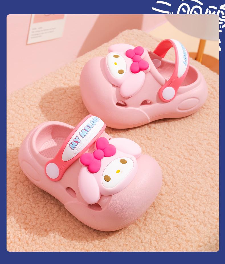 Sommer-Hausschuhe für Mädchen: Rutschfeste Sandalen für Kleinkinder für drinnen & Strand, Stilvolles Lochdesign