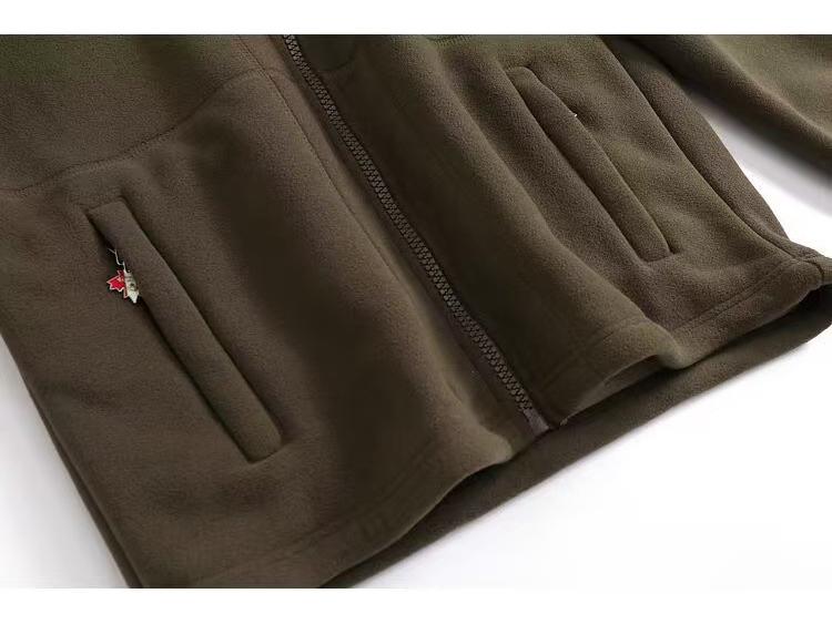 Norwegian Export Men's Winter Fleece Jacket – Fashionable, Embroidered, Versatile, and Casual.
