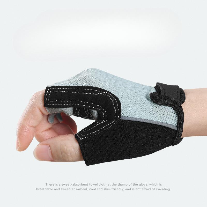 Children's Half finger Cycling Gloves  Non Slip Wear Resistant Outdoor Balance Bike Bicycle Wheel Skating, Climbing Horizontal Bar Sports Gloves