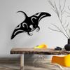 Manta Ray Metal Wall Art, Modern Ocean Sculpture Home Decor