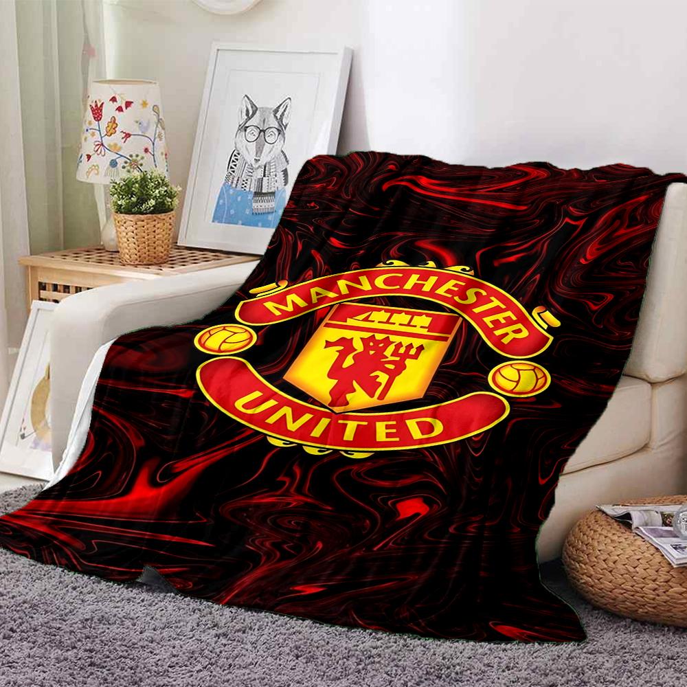 Manchester City Wappen Decken Flanell Bedruckt Atmungsaktiv Warm Überwurfdecke für Zuhause Büro Bettwäsche 0708a9
