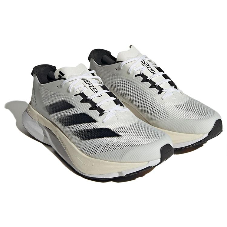 New Adidas Adizero Boston 12 Cloud White Core Black Night Metallic ID4236