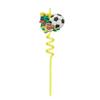 Reusable Spiral Straws with Soccer and Castle Topper for Parties and Everyday Use Pack of 1 Straws for Drinks and Celebrations