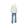 Coach Solid Color Single-Breasted Tailcoat Long Sleeve Shirt Men Shirts Ivory CX662-VT5