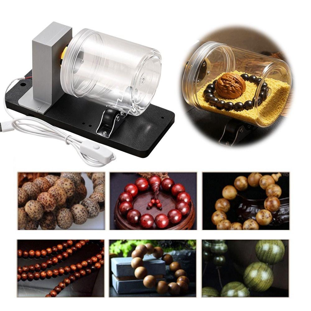 Low Noise Bead Polishing Tumbler Variable Speed Mini Rock Tumbler Disc Stringing