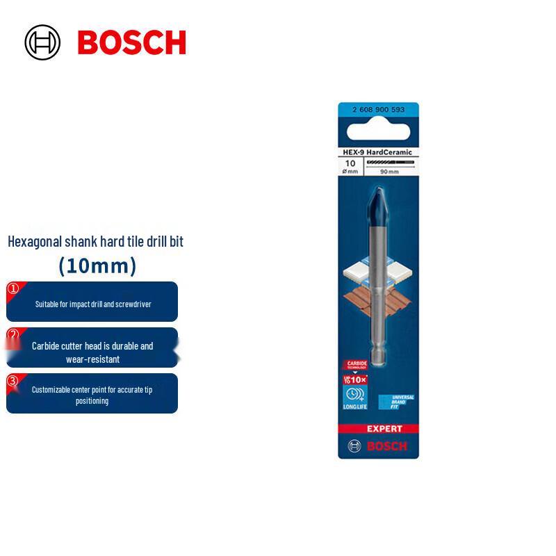 Bosch Little Blue Arrow Hex Shank Tile Drill Bit CN plug (adapter included)