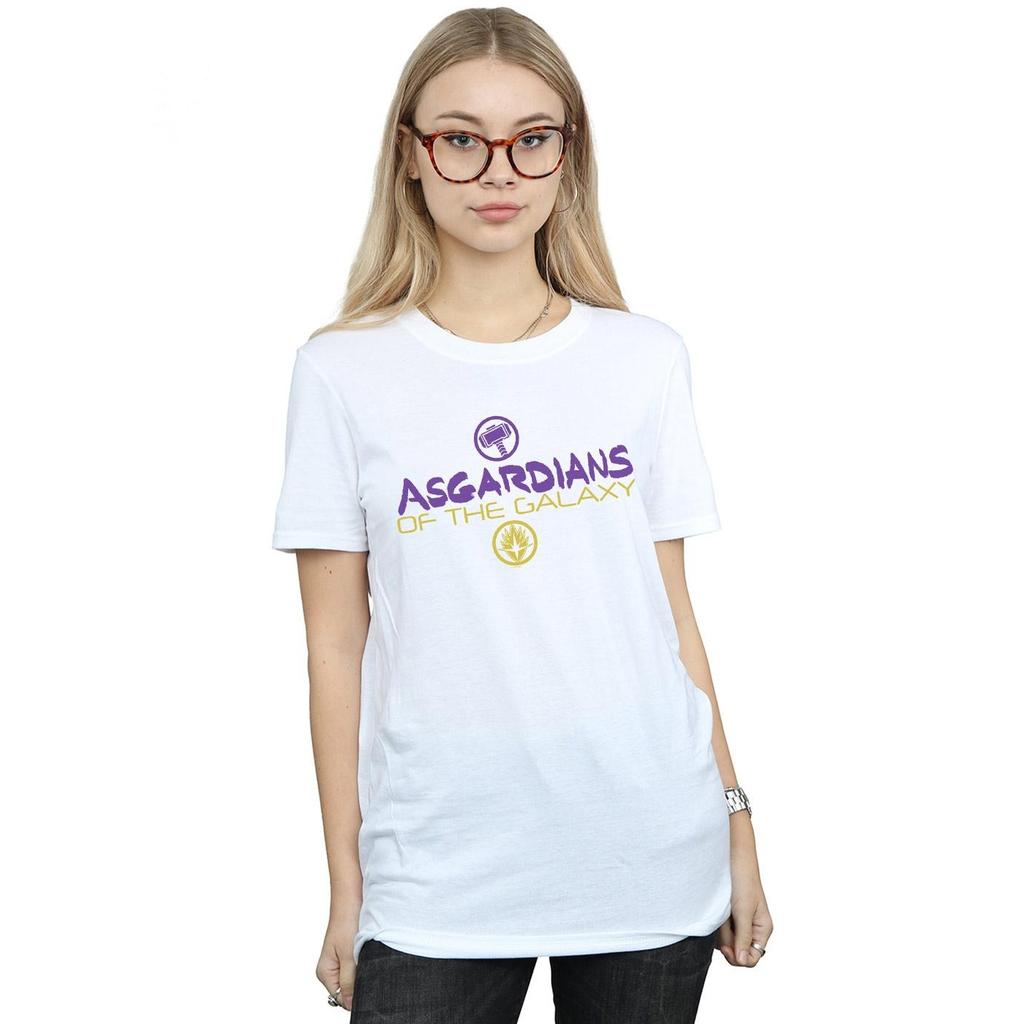 Marvel Womens/Ladies Avengers Endgame Asgardians Of The Galaxy Cotton Boyfriend T-Shirt