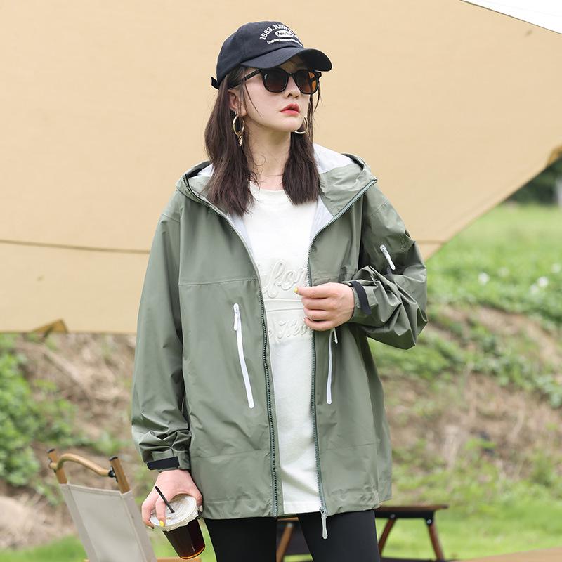 Chunqiu Bird Unisex Windproof Waterproof Loose Jacket - Heat-Sealed Outdoor Windbreaker