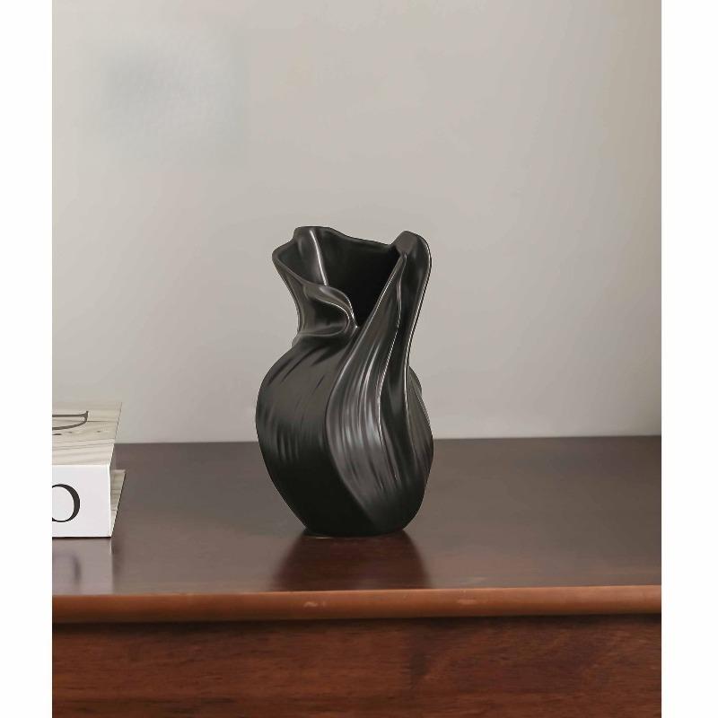 

Вращающаяся керамическая ваза для полива - Премиальный эстетический декор с держателем для сухоцветов для гостиной, прихожей, украшение для отеля