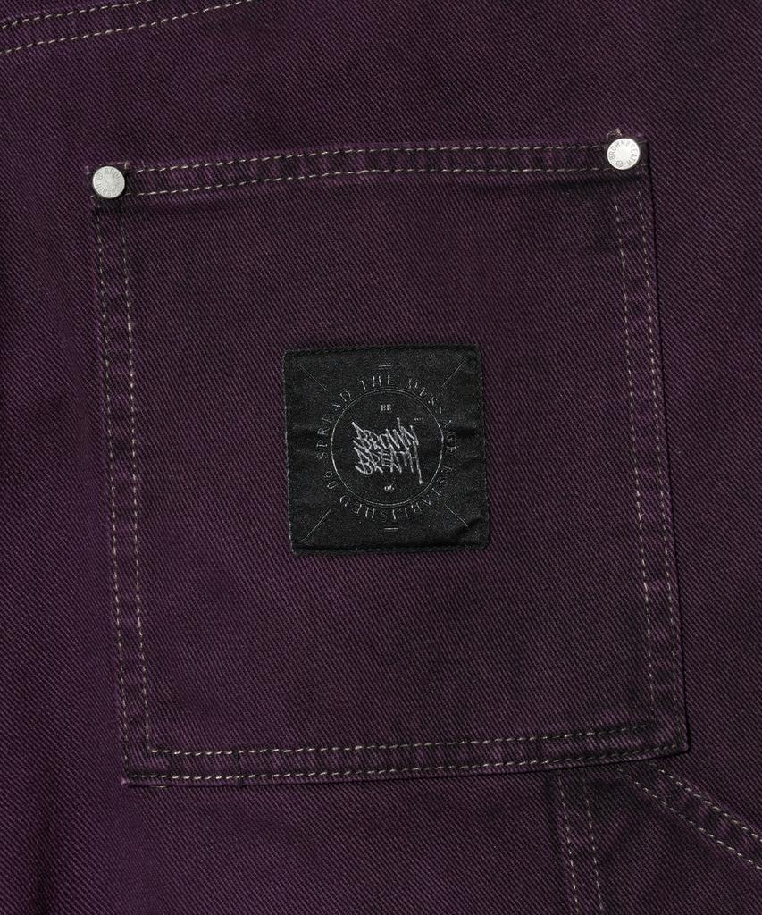 BROWNBREATH Stamp Tag Double Knee Pants - Purple