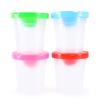 4pcs Paint Brushes and 4pcs No Spill Paint Cups with Lids for Kids Beginners