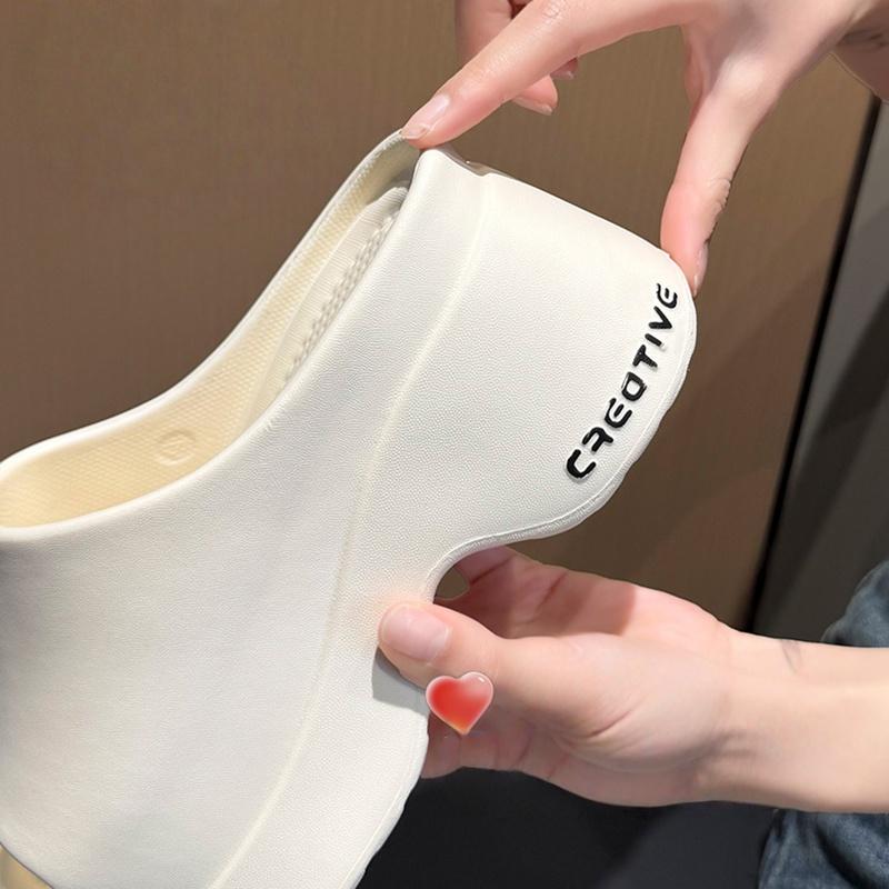 Elegant Platform Wedge Heel Sandals Women Summer Soft Lightweight EVA Beach Slippers Woman's Thick Bottom Slippers