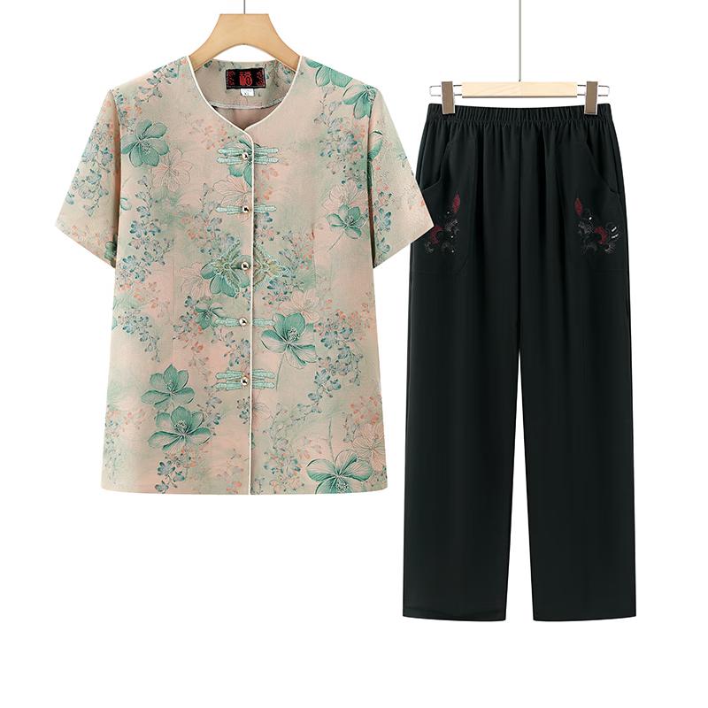 Elderly Women's Summer Short-Sleeve Top