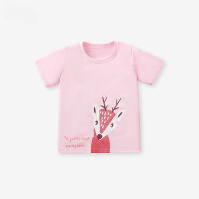 Cotton T-shirt Summer Girls' T-shirt Cartoon Children's Base Shirt Cotton Short-sleeved Girls' Top